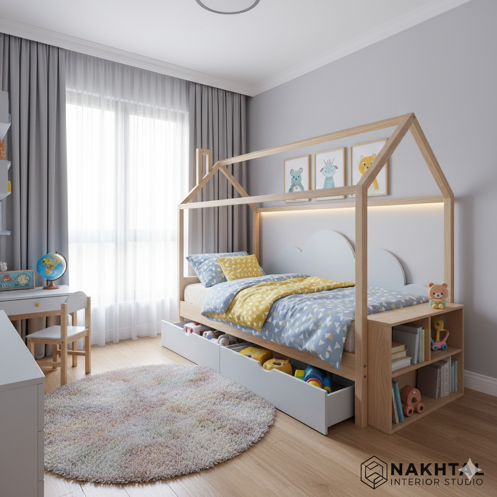 Custom Kids Bed Manufacturer in Pune — Safe & Creative Kids Beds by Nakhtal Furniture