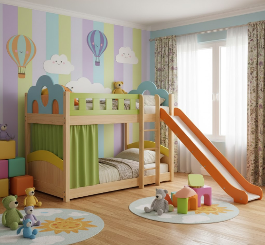 Custom Kids Bed Manufacturer in Pune – Nakhtal Furniture, Safe Bunk & Loft Beds